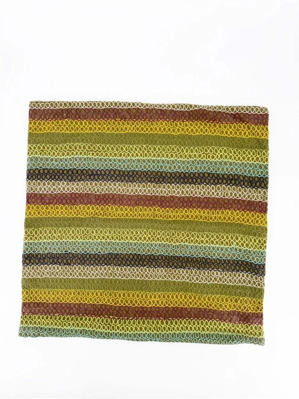 Pair Crate and Barrel Multi Color Doodle Accent Pillows